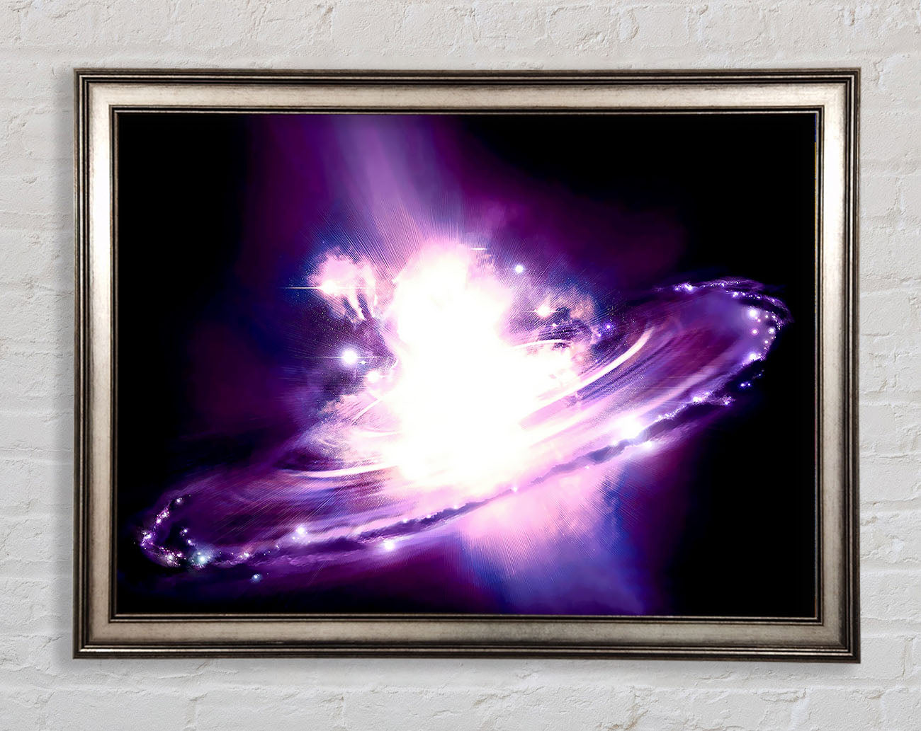 Pink Exploding Star Framed Print