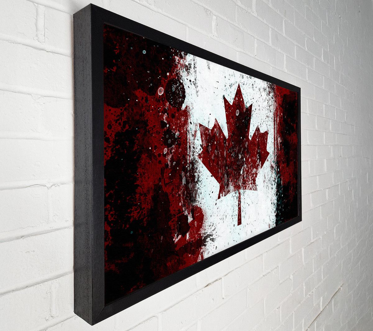Canadian Grunge Flag Canvas Wall Art