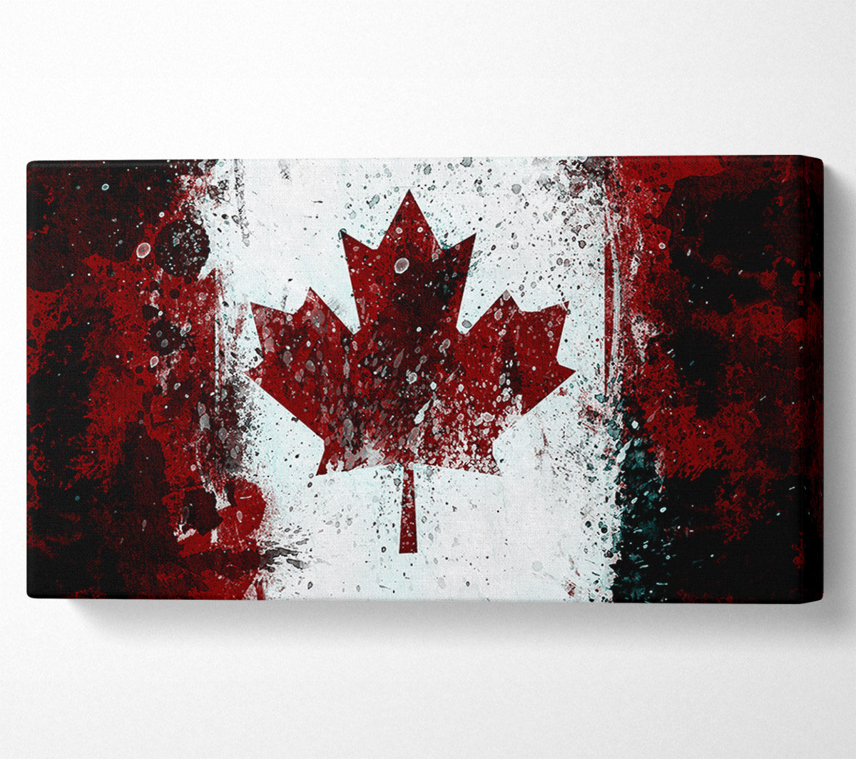 Canadian Grunge Flag Canvas Wall Art