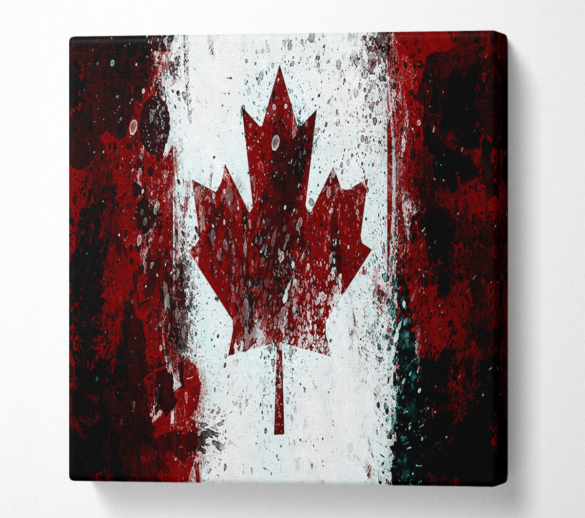Canadian Grunge Flag Canvas Wall Art