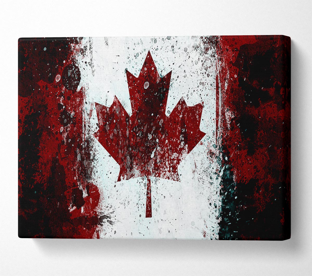 Canadian Grunge Flag Canvas Wall Art