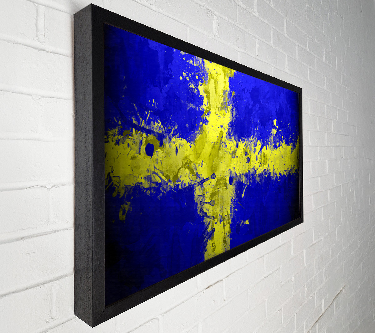 Sweden Grunge Flag Canvas Wall Art