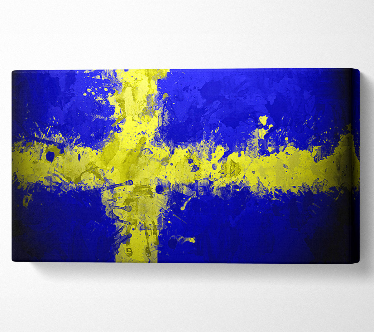 Sweden Grunge Flag Canvas Wall Art
