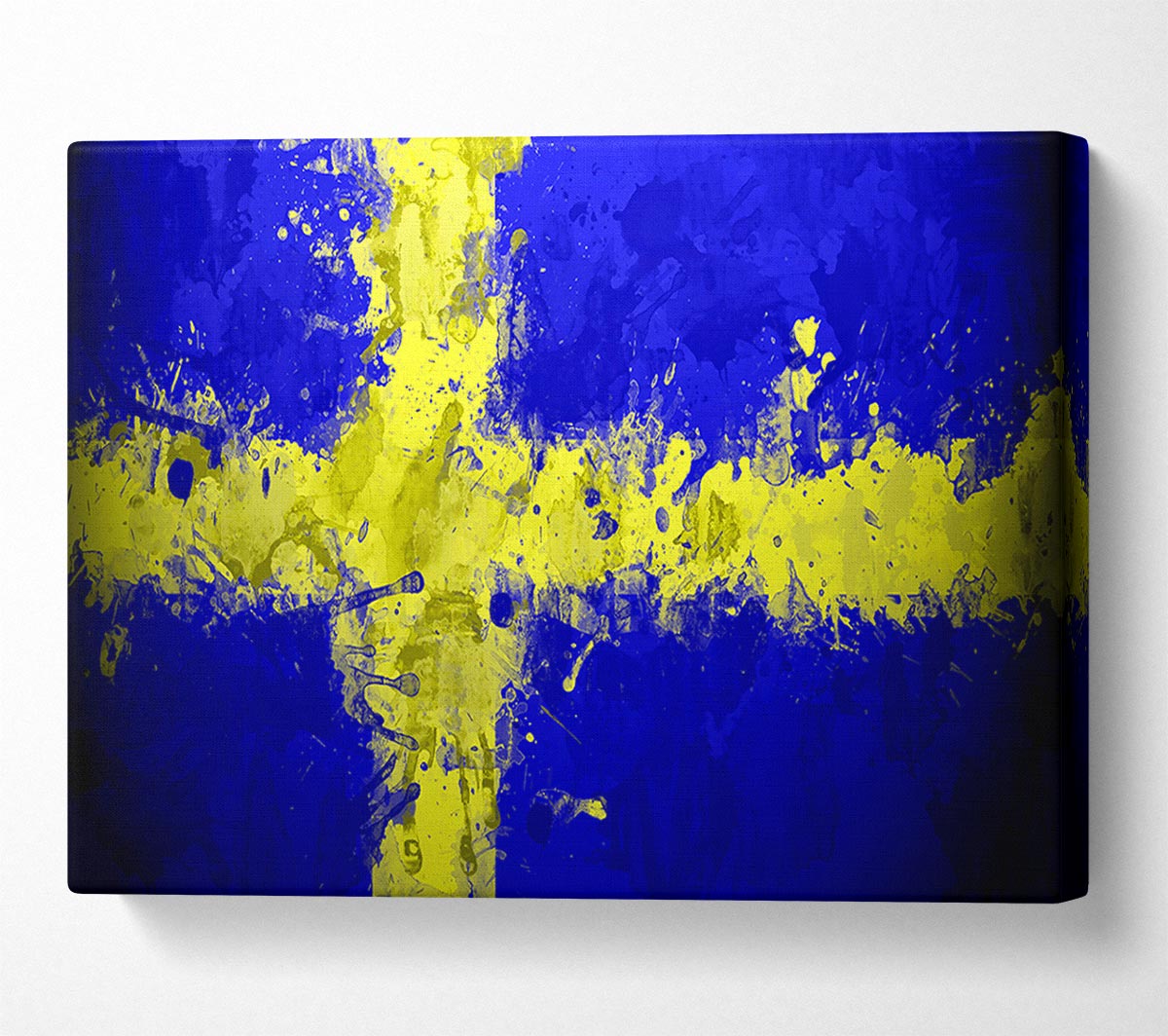 Sweden Grunge Flag Canvas Wall Art