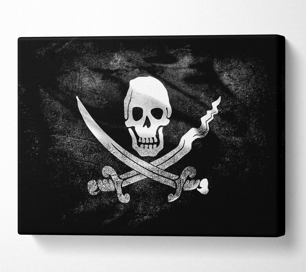 Skull And Crossbone Canvas Wall Art