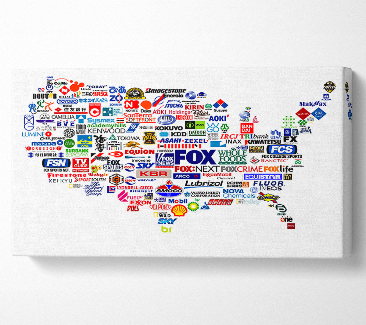 Usa Brands Canvas Wall Art