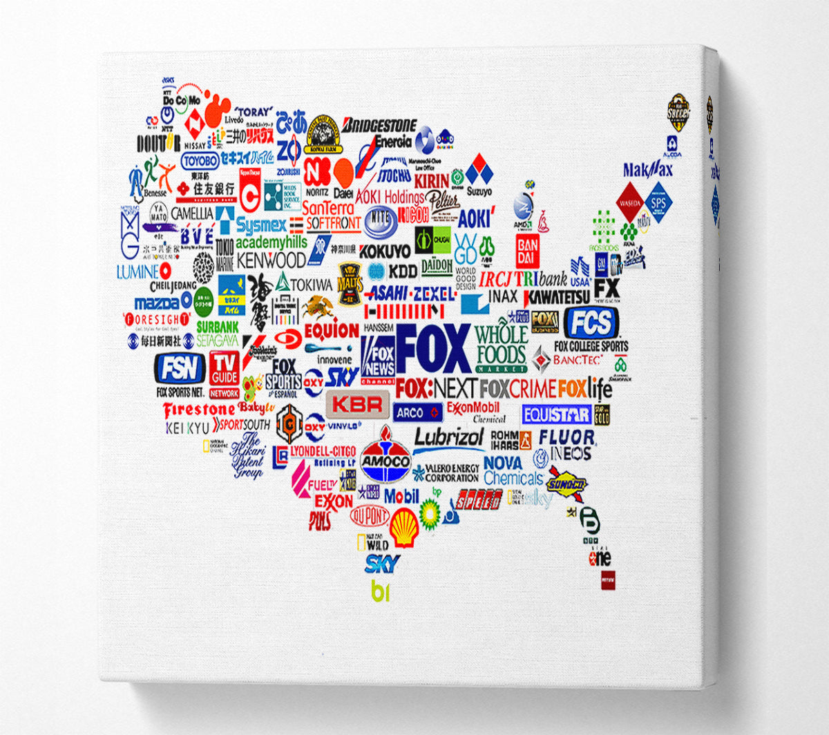 Usa Brands Canvas Wall Art