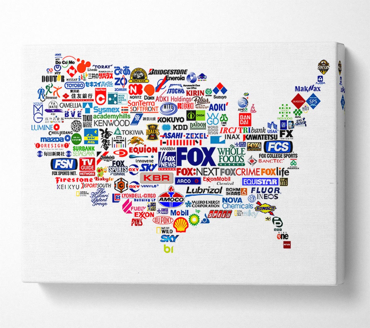 Usa Brands Canvas Wall Art