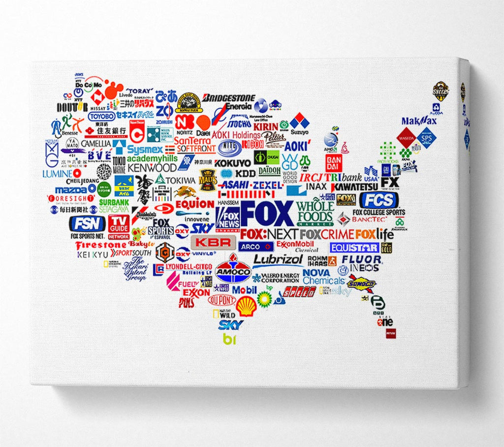 Usa Brands Canvas Wall Art