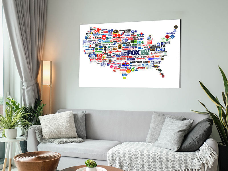 Usa Brands Metal Print