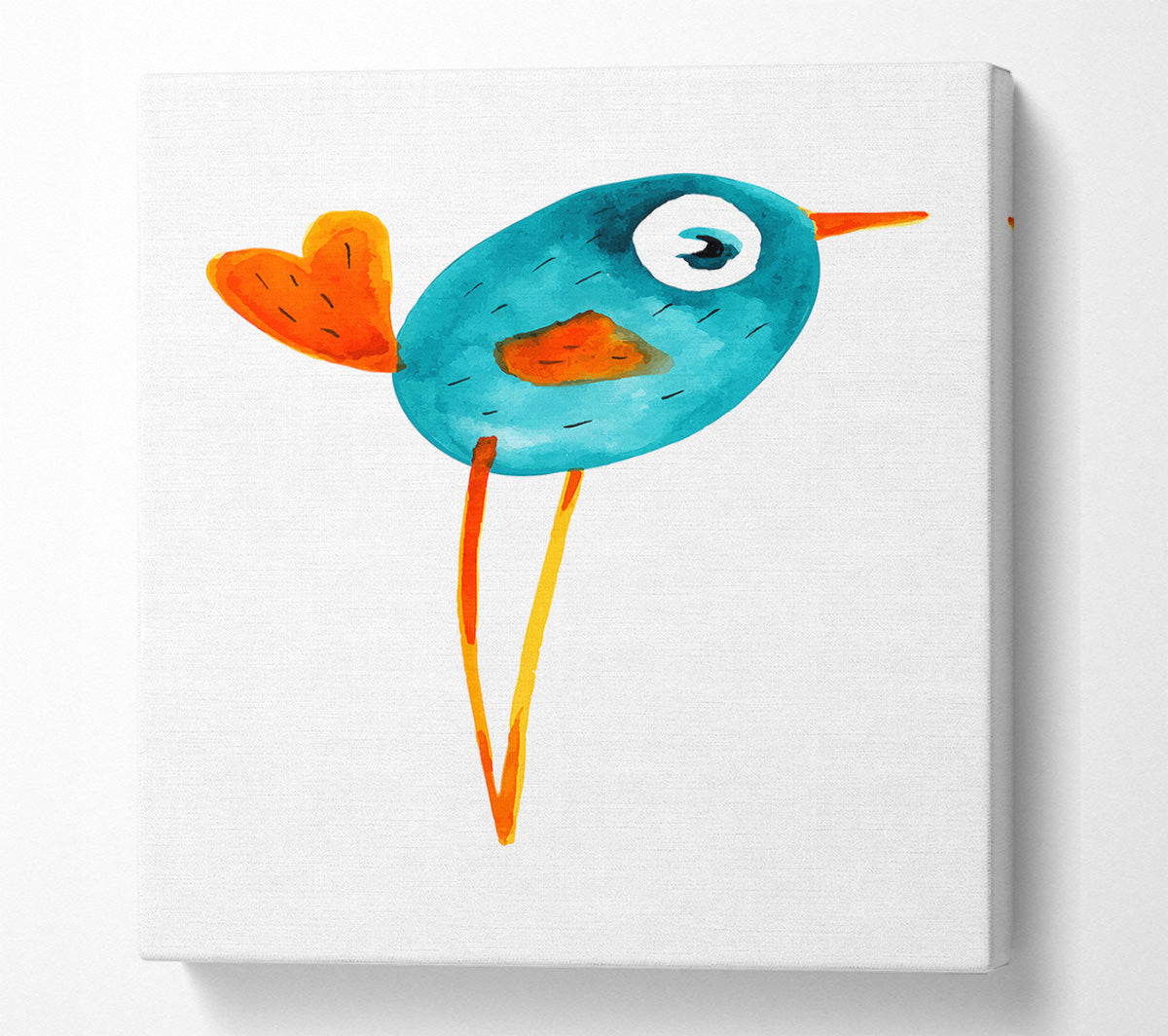Heart Tailed Bird Canvas Art