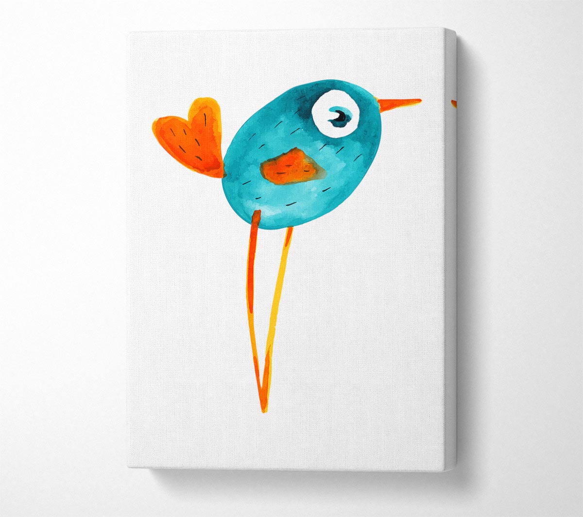 Heart Tailed Bird Canvas Art