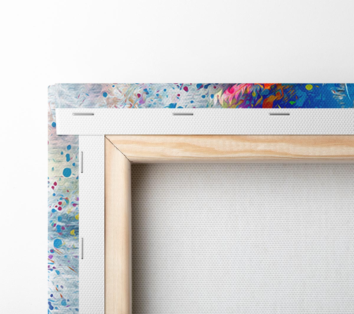 Rainbow Tiger Face Canvas Wall Art