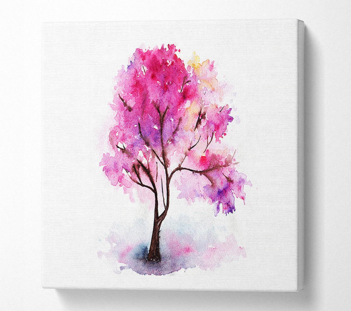 Pink Lonesome Tree Canvas Wall Art
