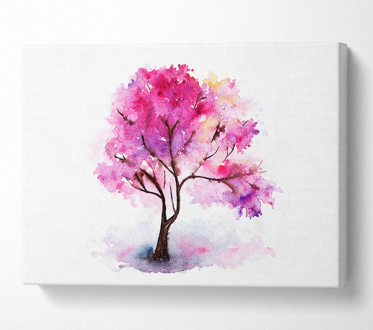 Pink Lonesome Tree Canvas Wall Art