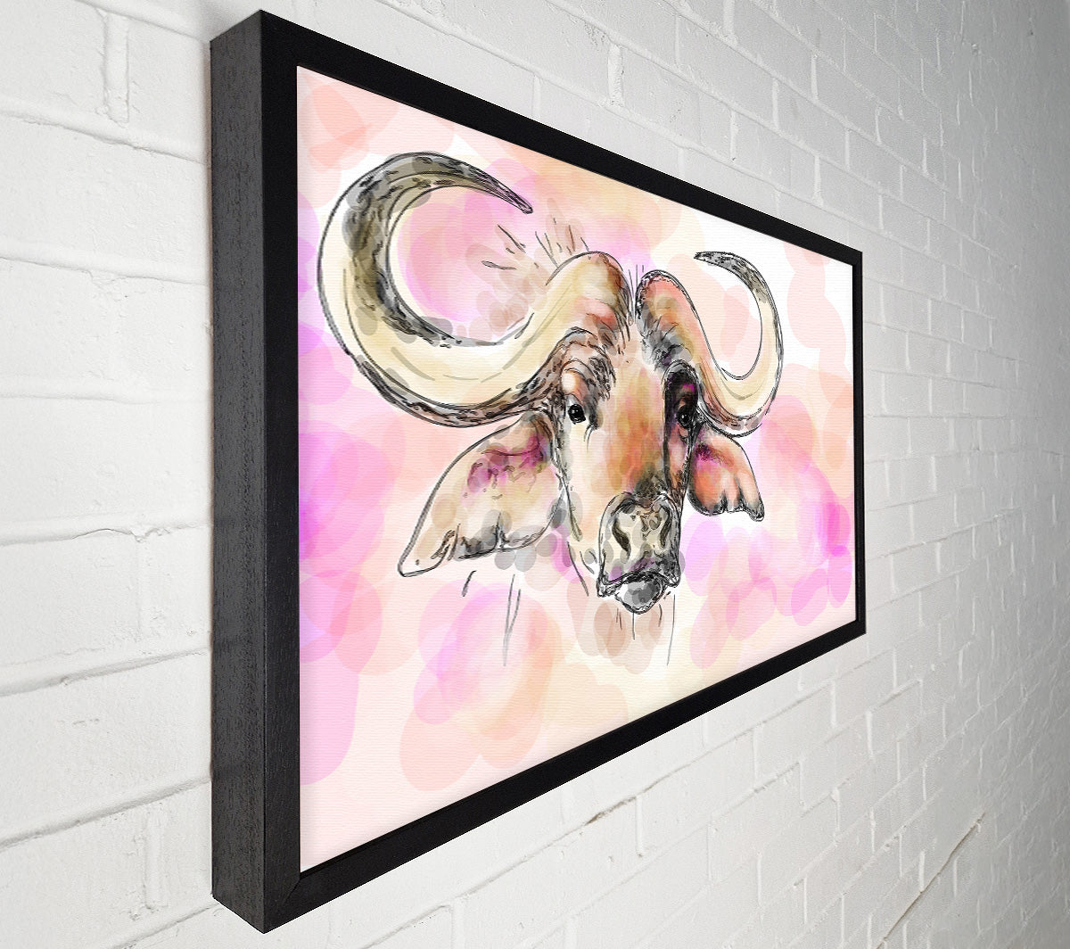 Texas Longhorn Cow Canvas Wall Art