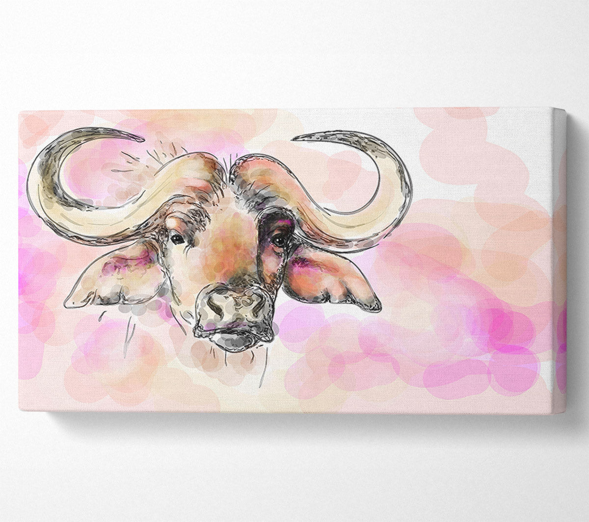 Texas Longhorn Cow Canvas Wall Art