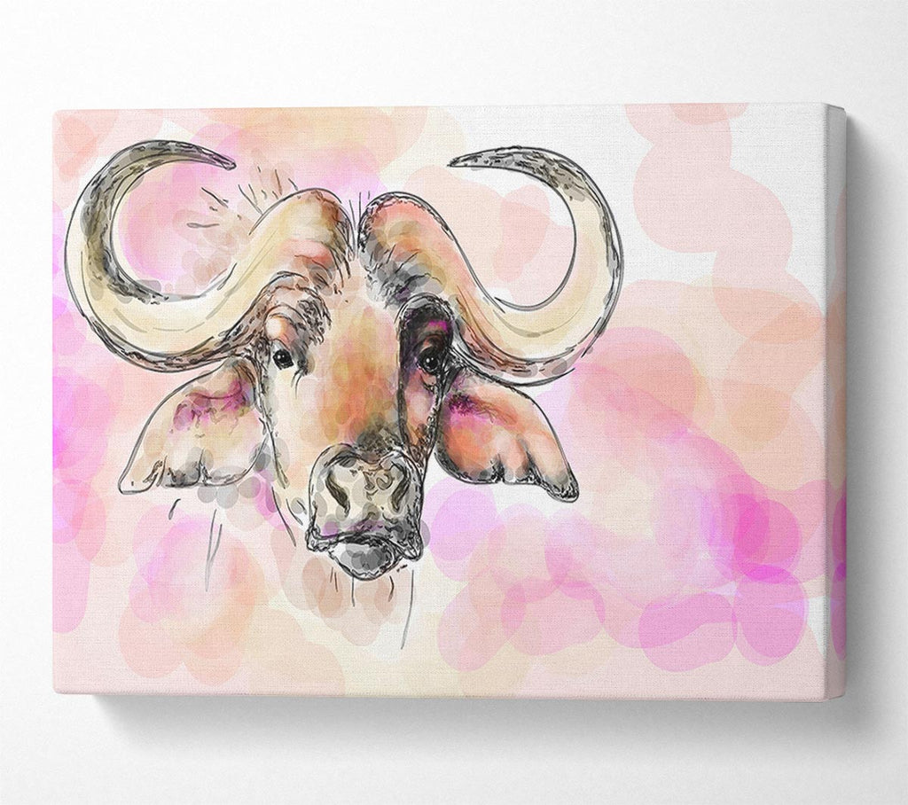 Texas Longhorn Cow Canvas Wall Art