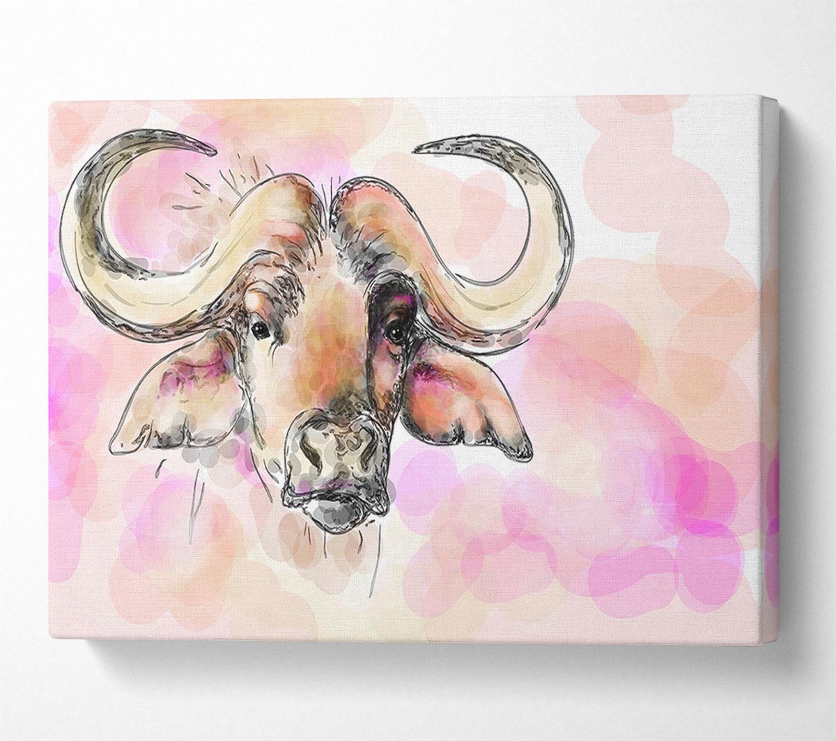 Texas Longhorn Cow Canvas Wall Art