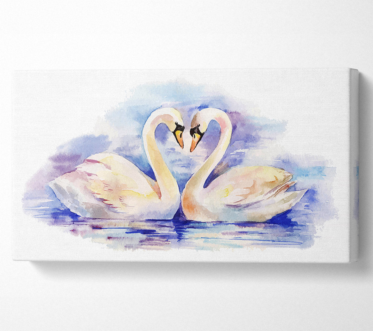 Swan Love Canvas Wall Art