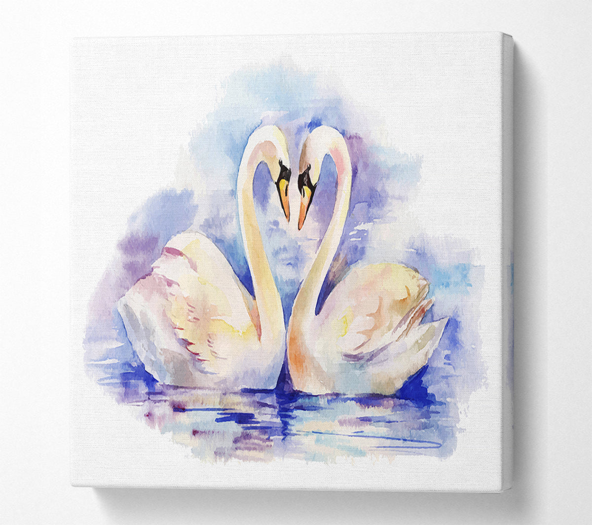 Swan Love Canvas Wall Art