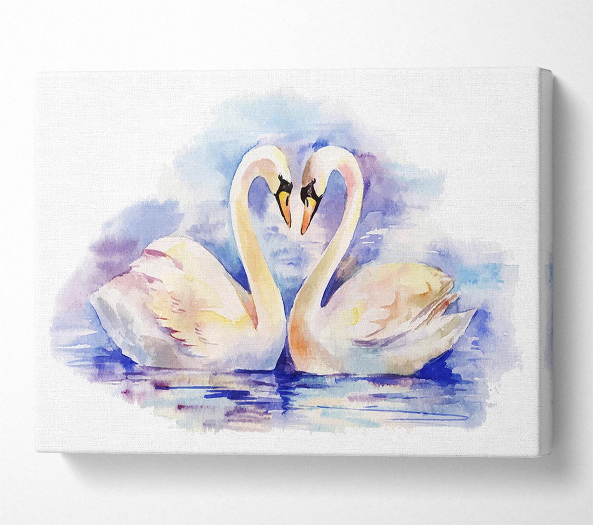 Swan Love Canvas Wall Art