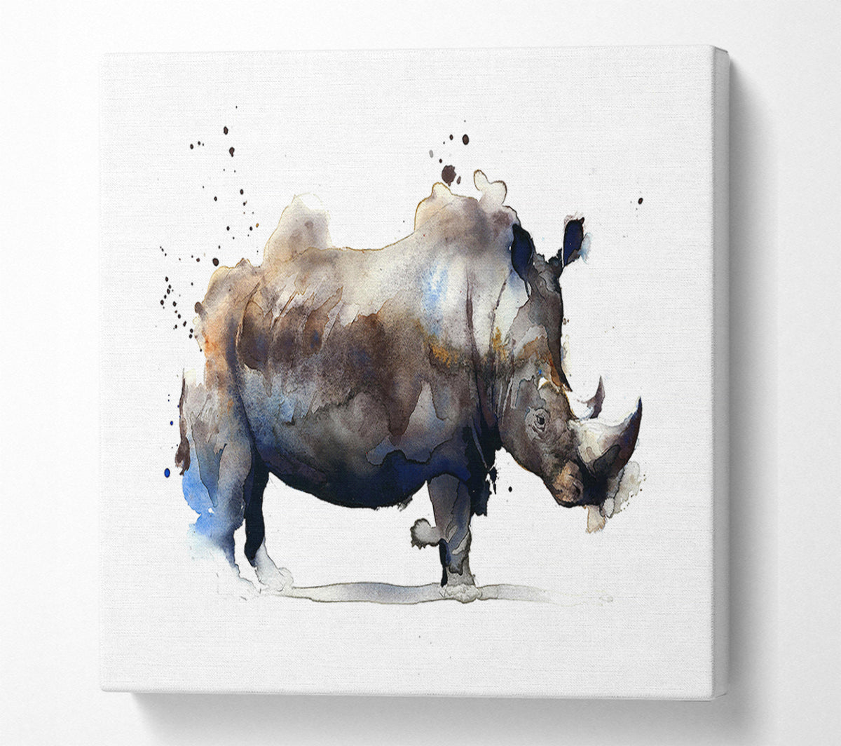 Rhino Charge Canvas Wall Art