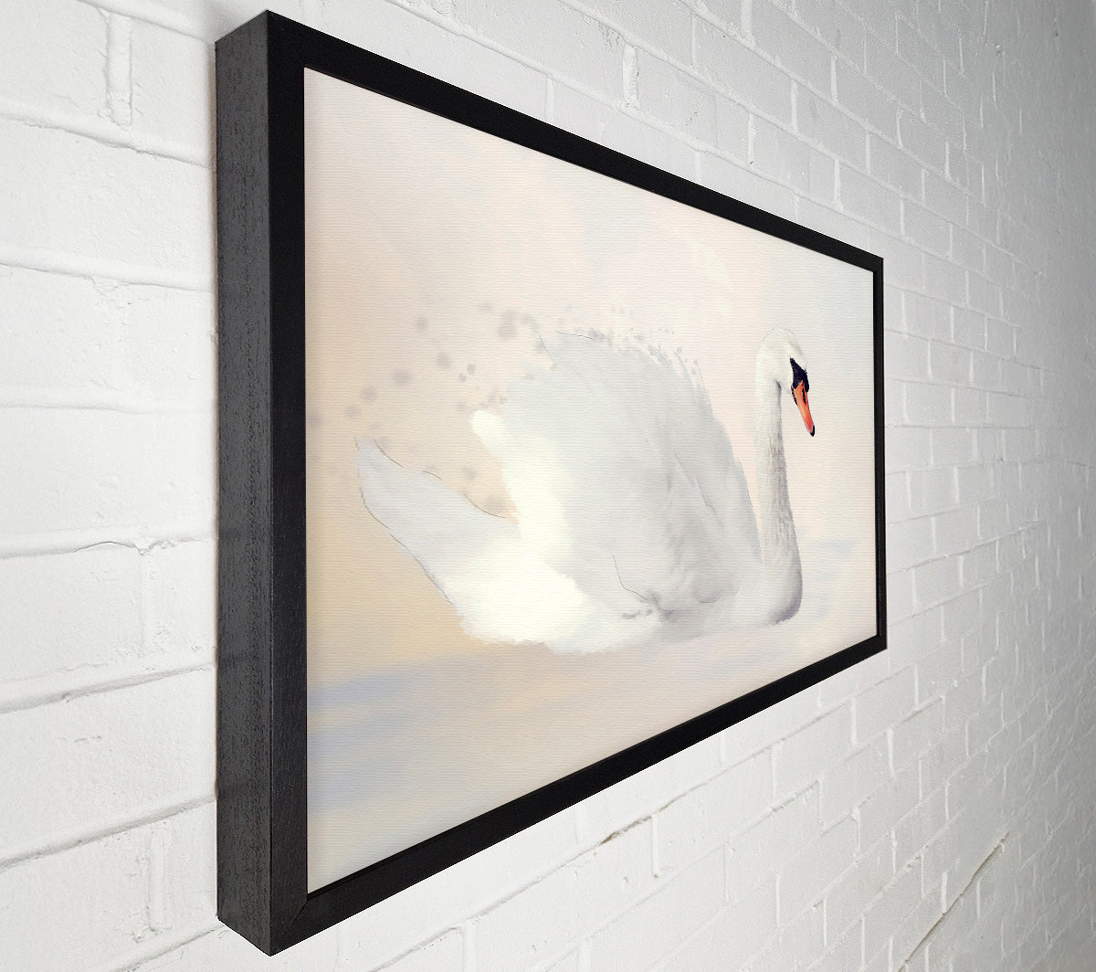 Stunning Swan Splash Canvas Wall Art