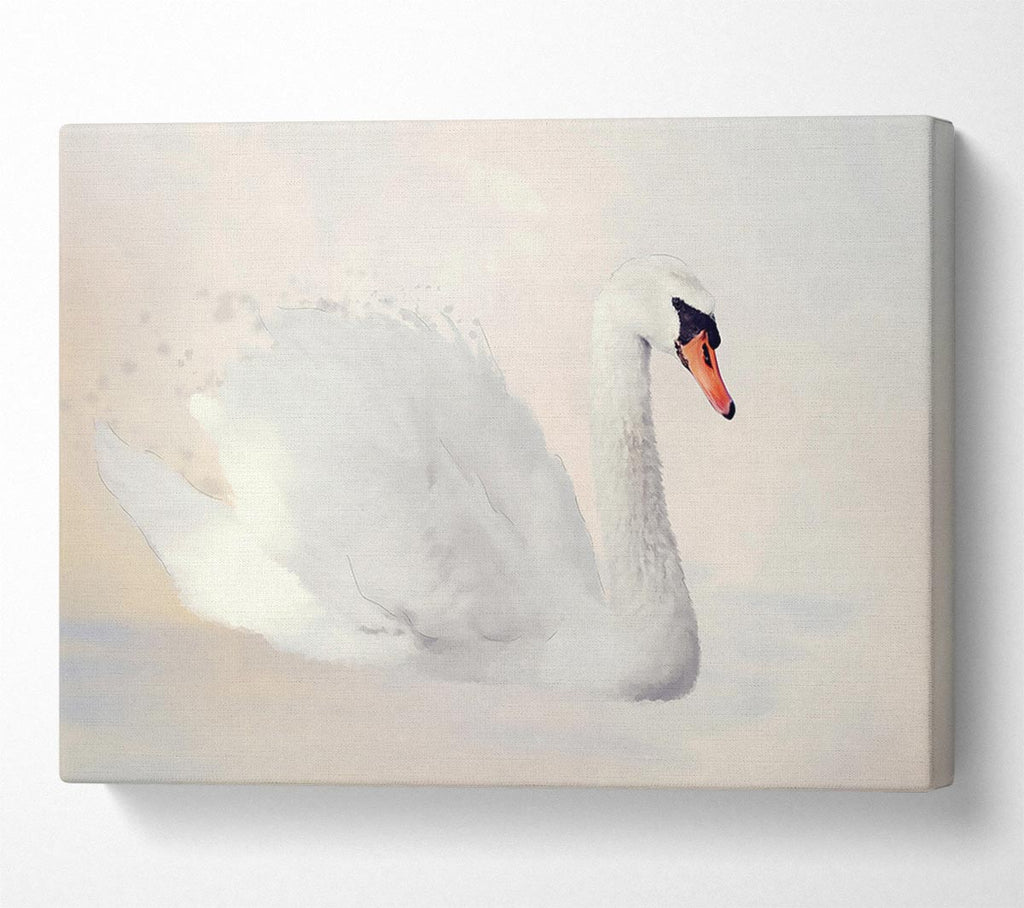 Stunning Swan Splash Canvas Wall Art