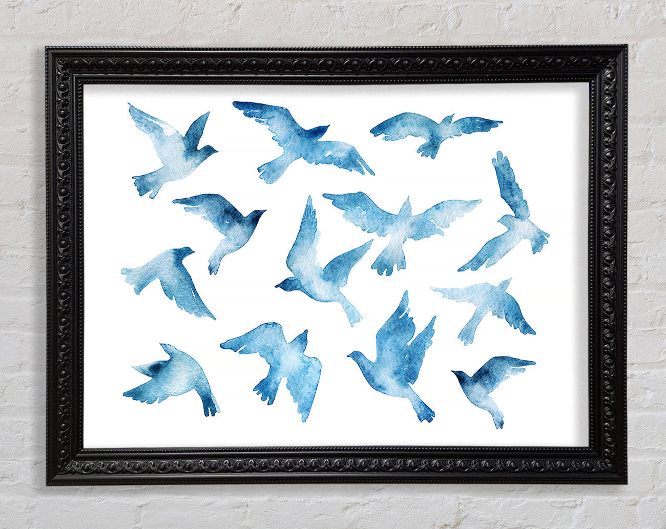 Blue Doves Framed Print