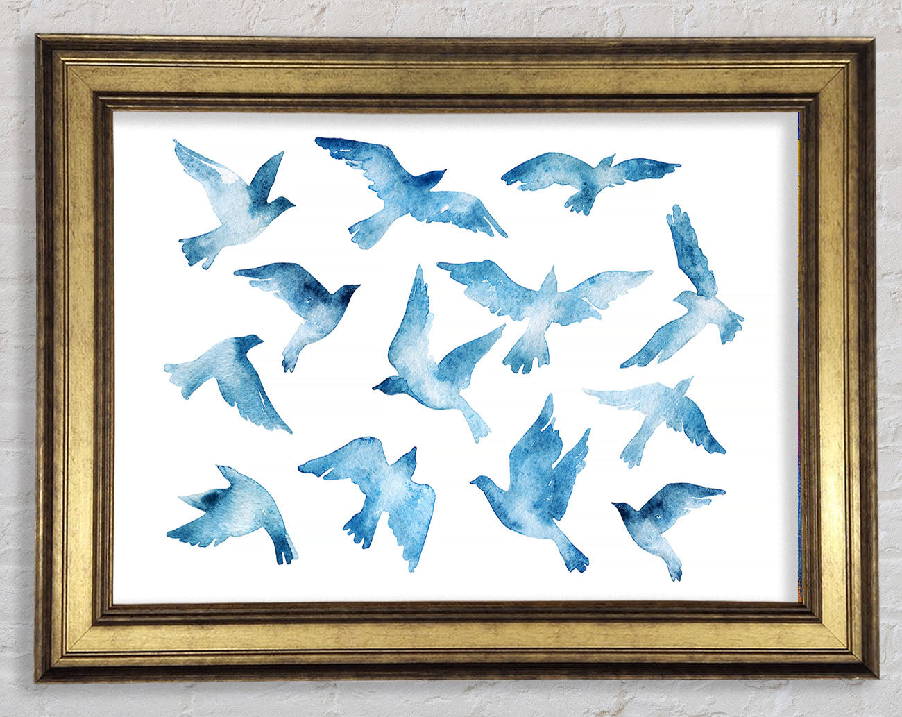 Blue Doves Framed Print
