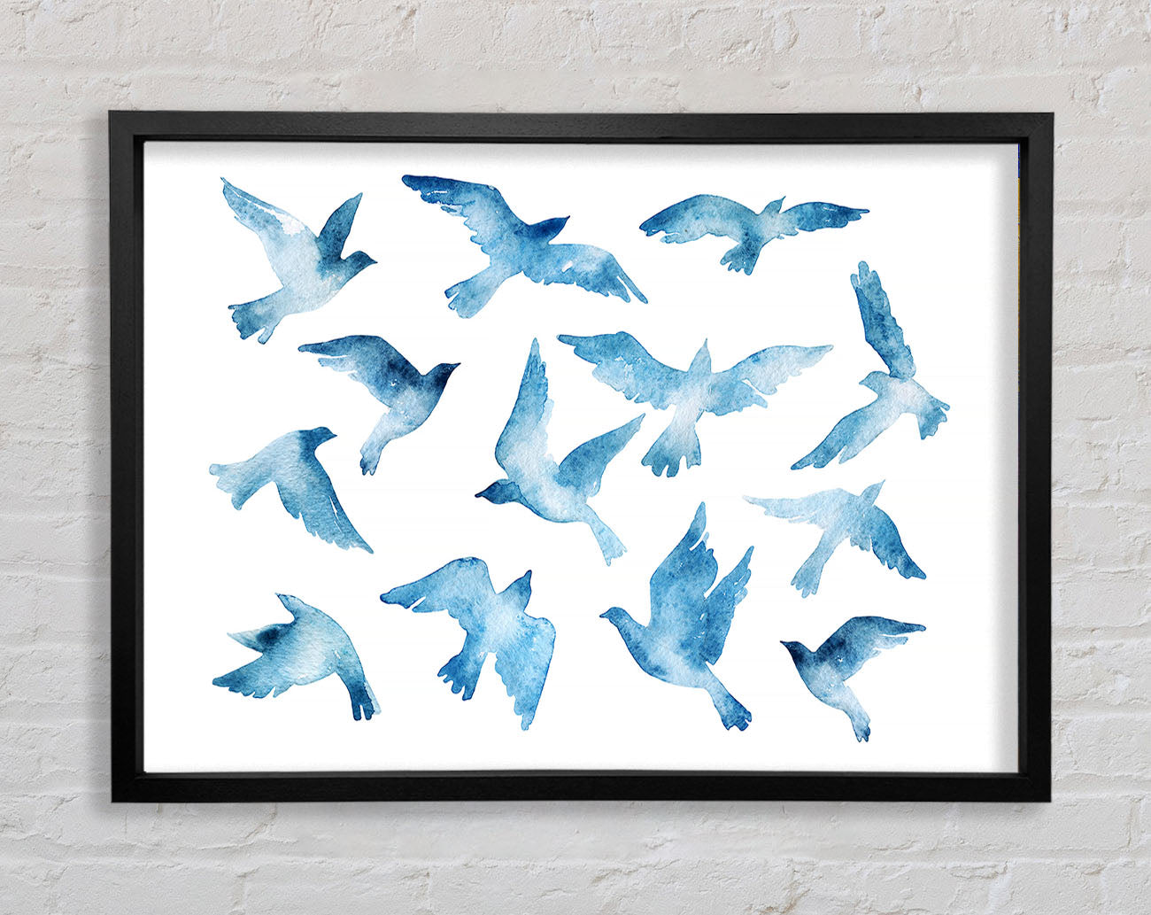 Blue Doves Framed Print