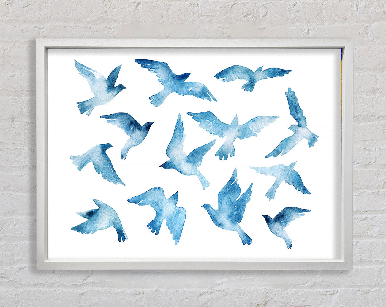 Blue Doves Framed Print