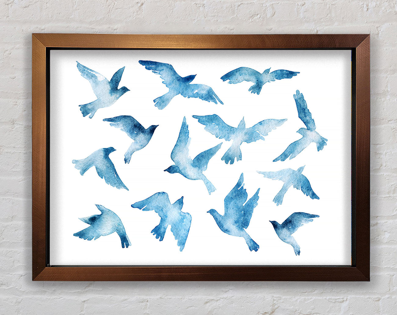Blue Doves Framed Print