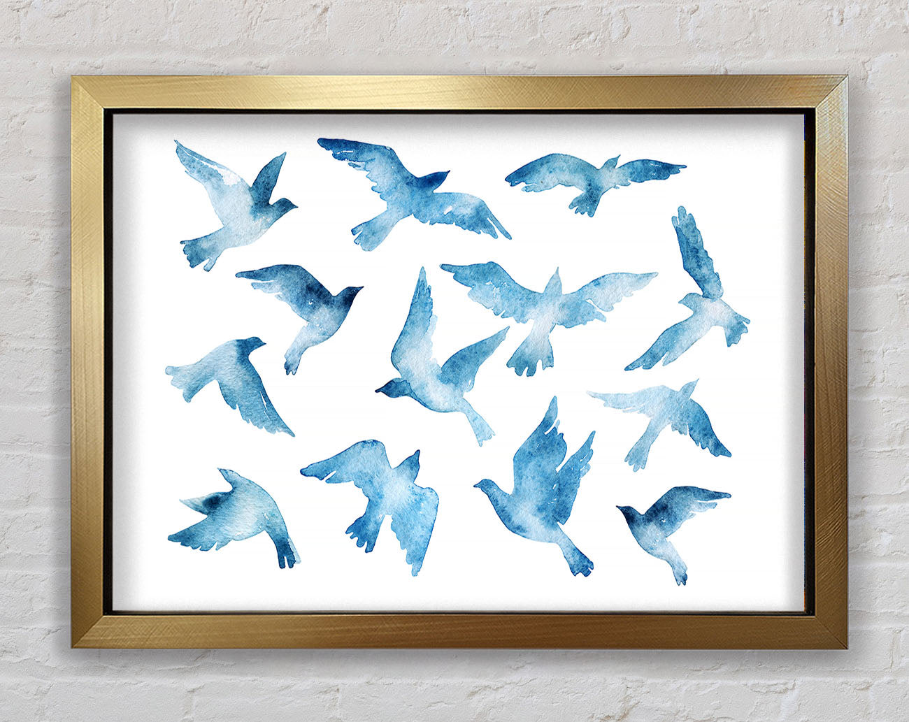 Blue Doves Framed Print