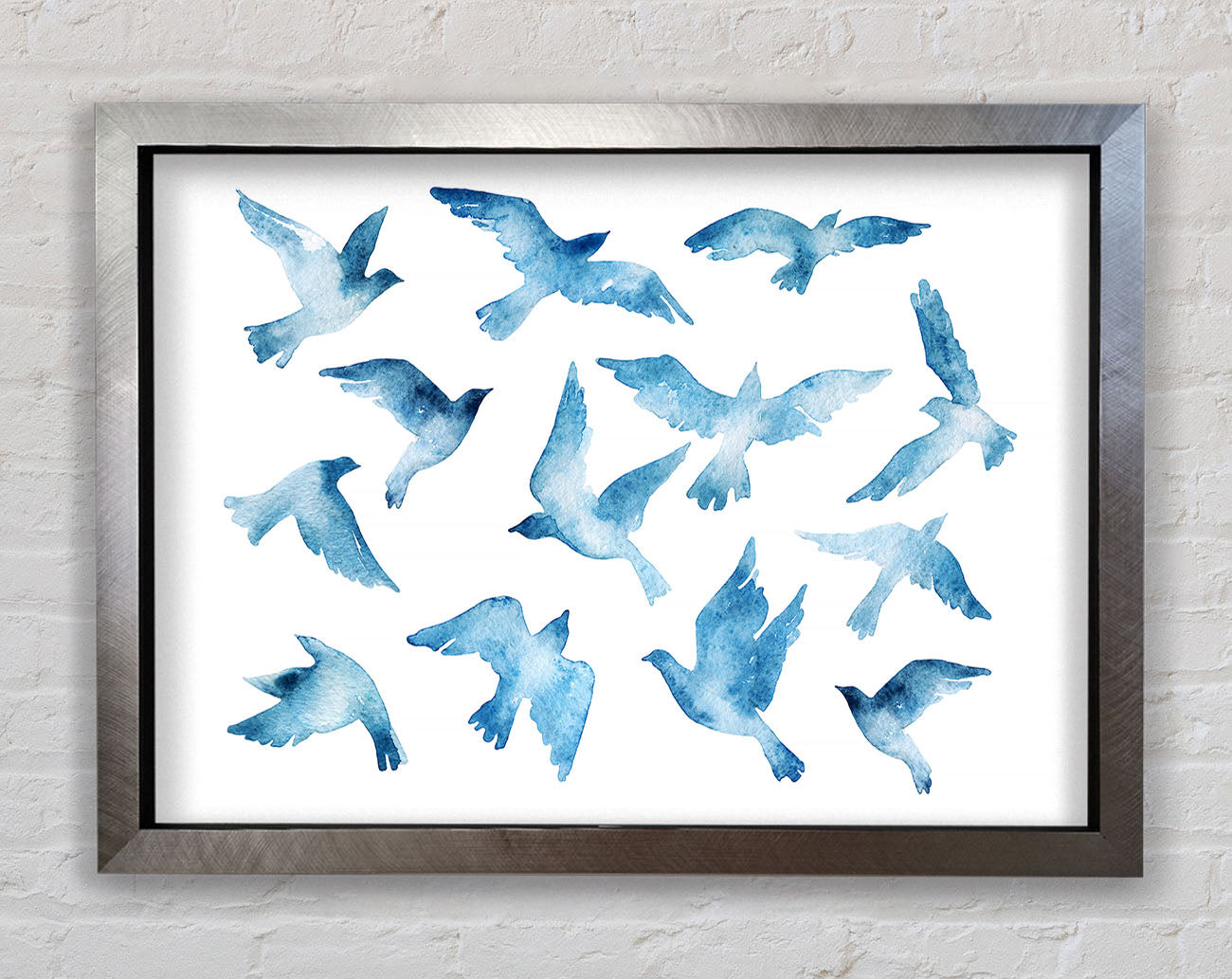 Blue Doves Framed Print