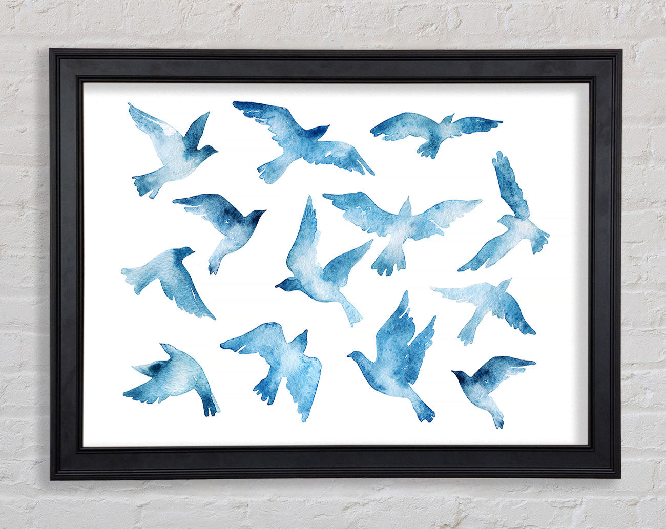 Blue Doves Framed Print