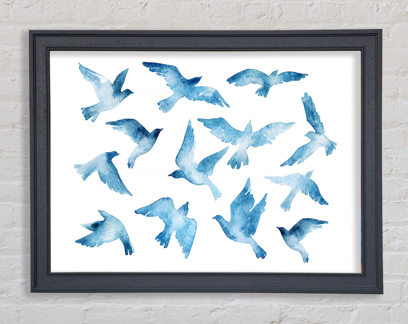 Blue Doves Framed Print