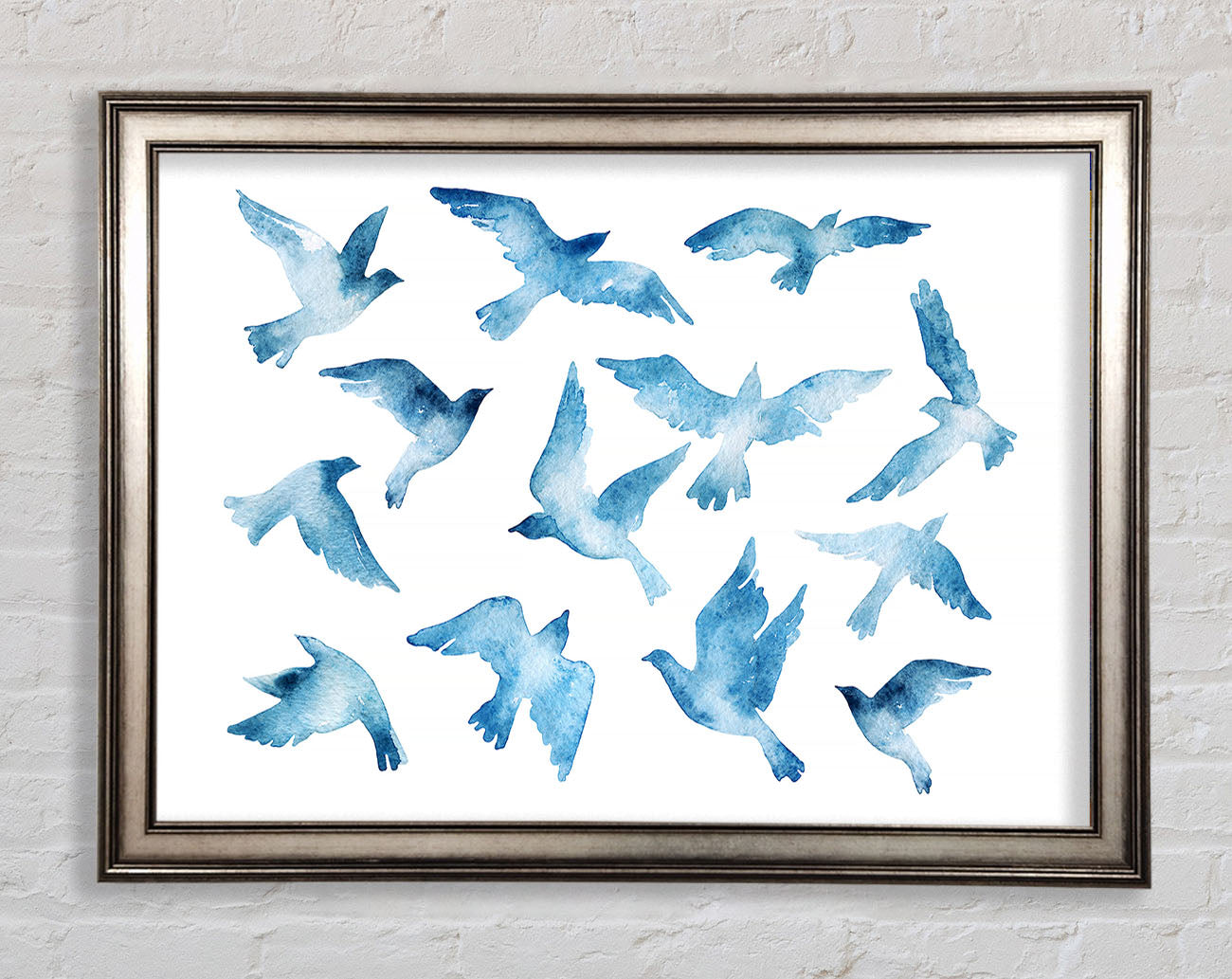 Blue Doves Framed Print