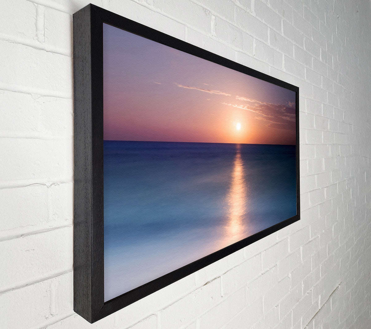 Tranquil Ocean Sun Canvas Wall Art