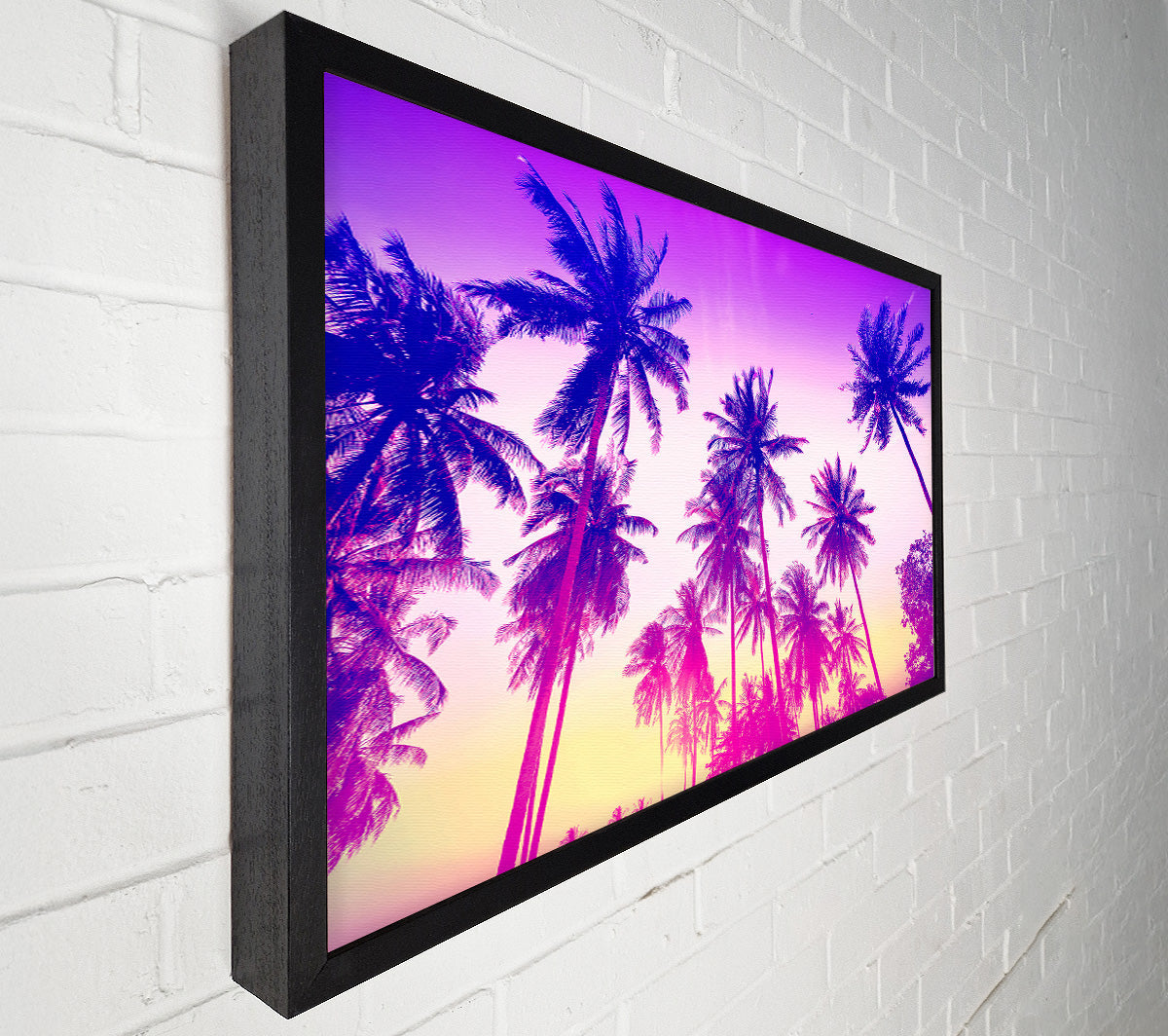 Psychedelic Palm Tree Skies Canvas Wall Art
