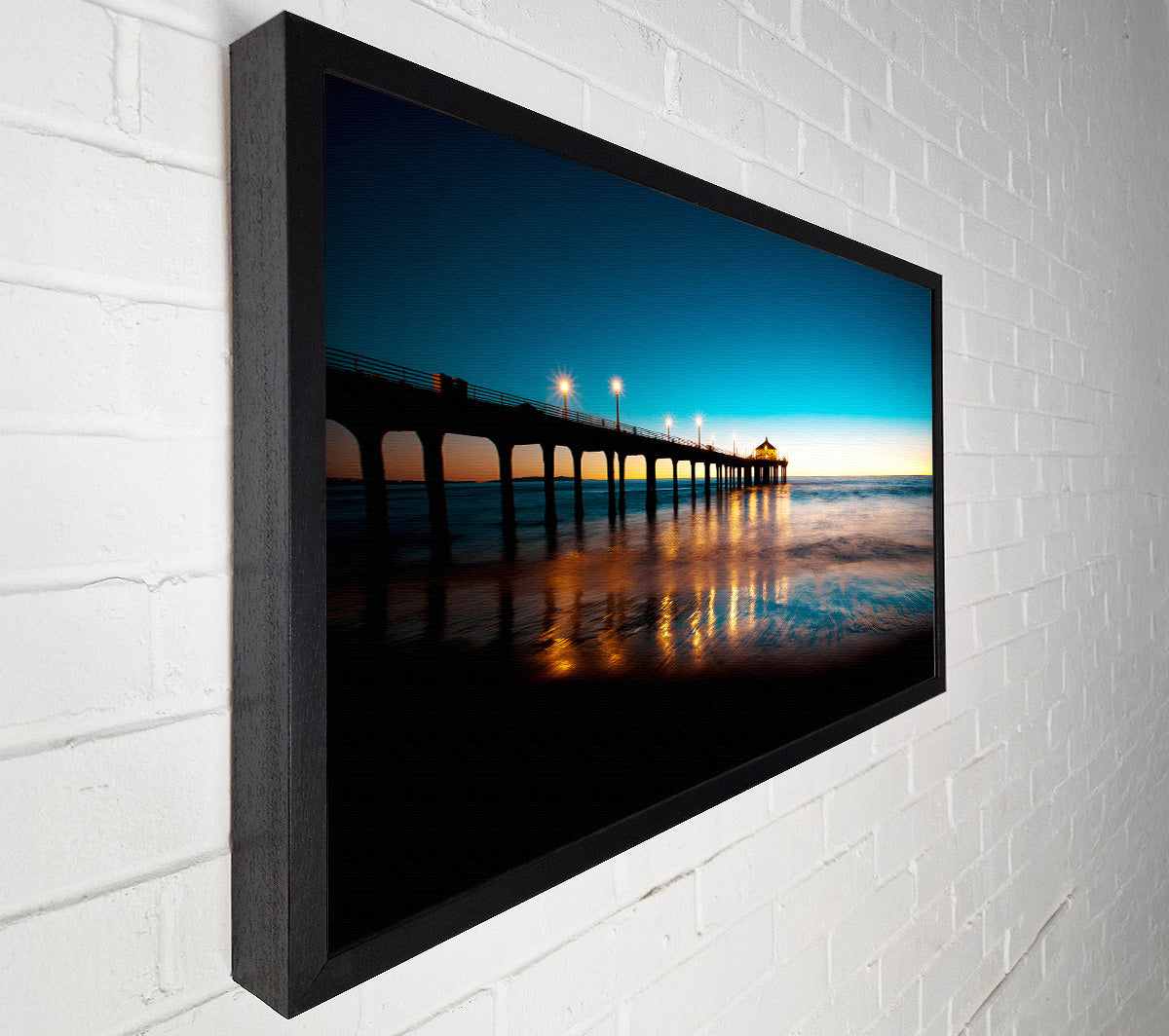 Pier Light Glow Canvas Wall Art