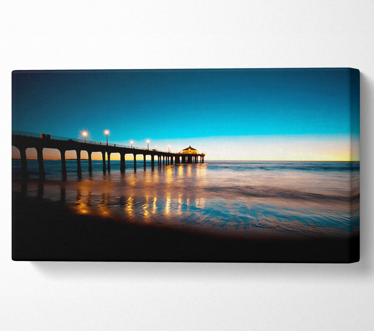 Pier Light Glow Canvas Wall Art