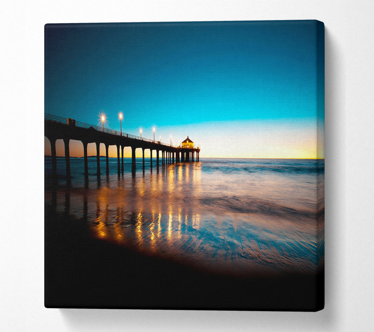 Pier Light Glow Canvas Wall Art