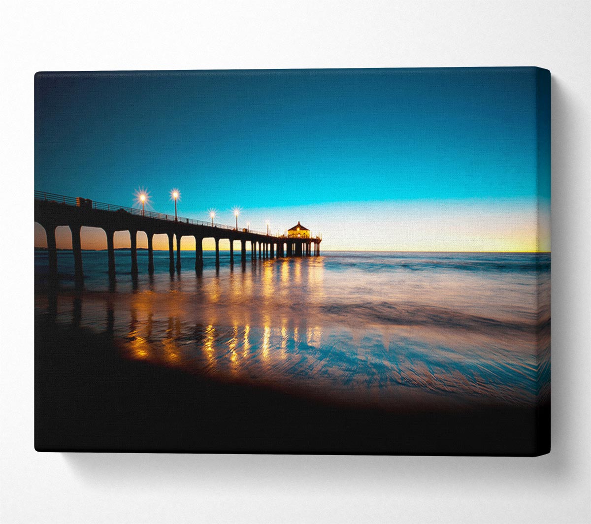 Pier Light Glow Canvas Wall Art