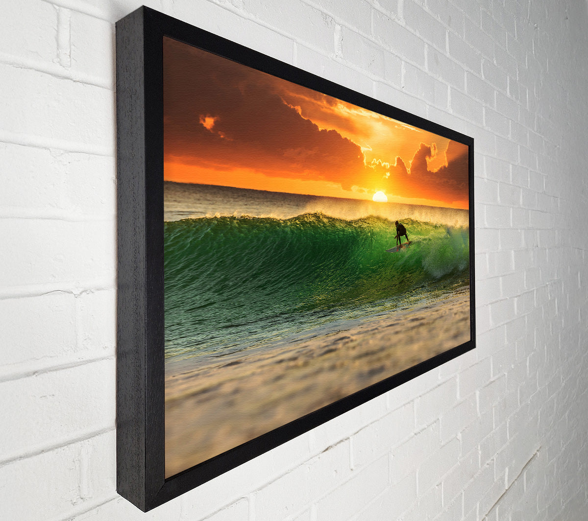 Surfer Sunset Canvas Wall Art