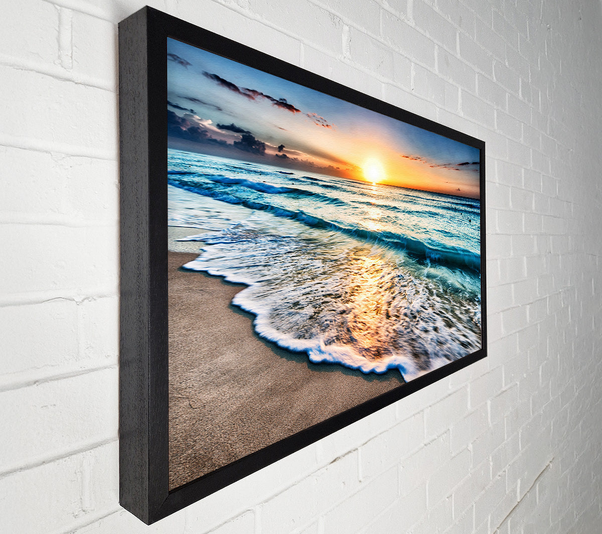Sunset Ocean Movement Canvas Wall Art