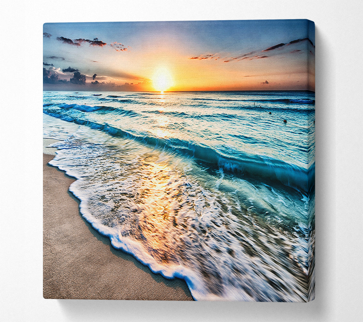 Sunset Ocean Movement Canvas Wall Art