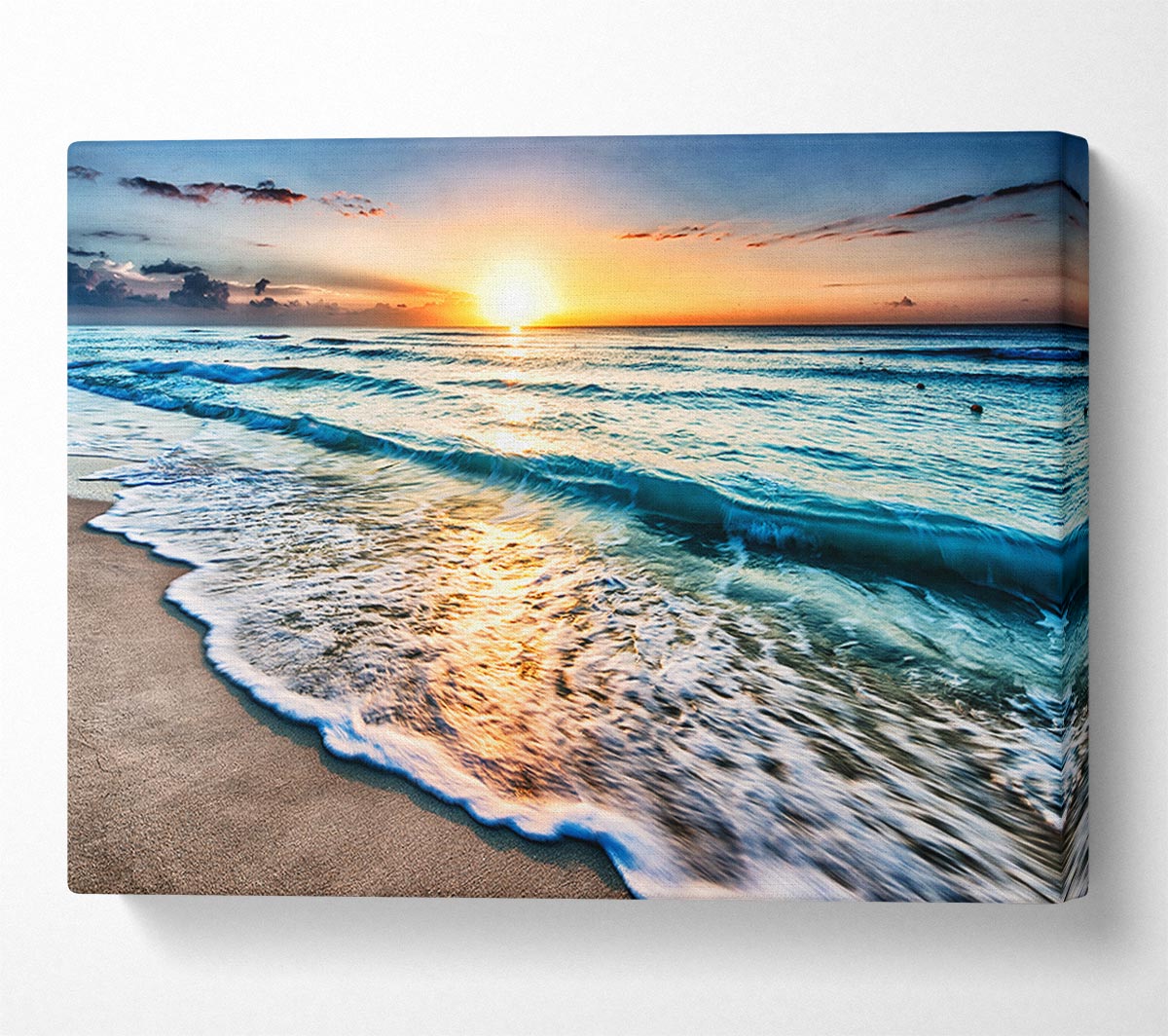 Sunset Ocean Movement Canvas Wall Art
