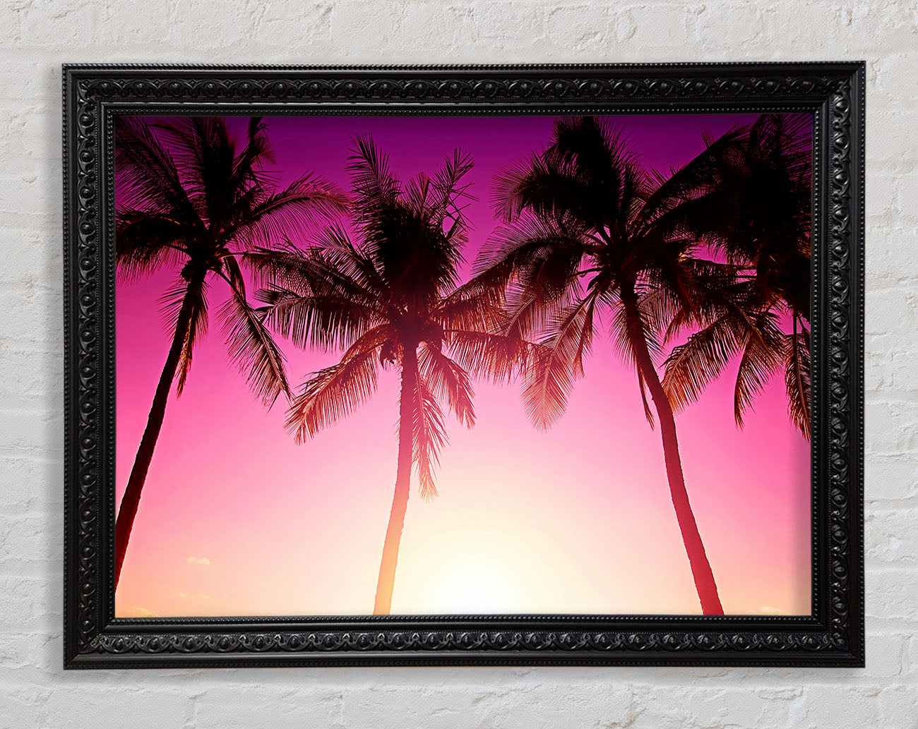 Los Angeles Sunset Palms Framed Print